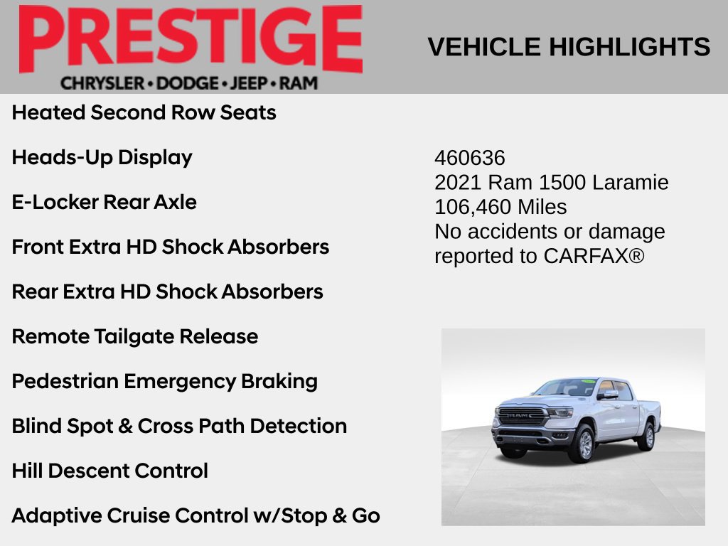 Used 2021 RAM 1500 Laramie w/ Advanced Safety Group AWD/4WD image 4
