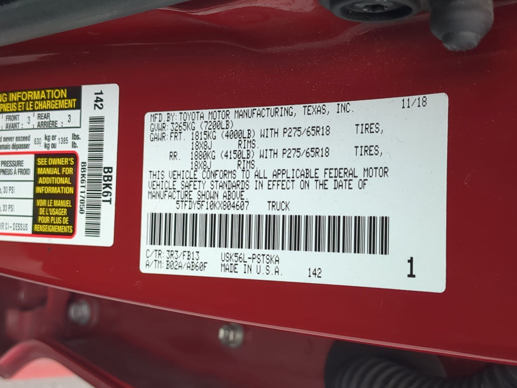 Used 2019 Toyota Tundra SR5 w/ TRD Off Road Package AWD/4WD image 32