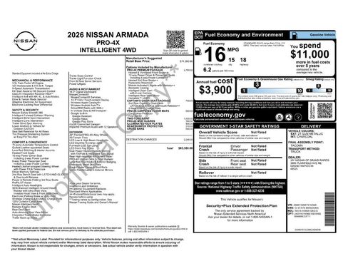 New 2026 Nissan Armada PRO-4X AWD/4WD image 36