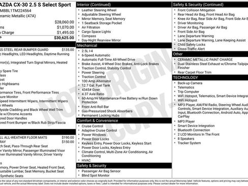 New 2026 MAZDA CX-30 AWD 2.5 S w/ Select Sport Pkg image 6