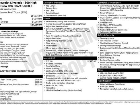 Used 2017 Chevrolet Silverado 1500 High Country AWD/4WD image 1