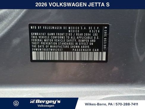 Certified 2026 Volkswagen Jetta S FWD image 31