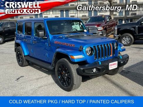 Used 2022 Jeep Wrangler Unlimited Sahara 4xe w/ Cold Weather Group image 2