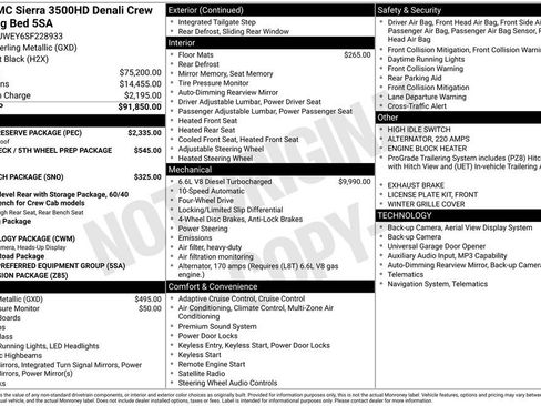 Certified 2025 GMC Sierra 3500 Denali w/ Denali Reserve Package AWD/4WD image 41