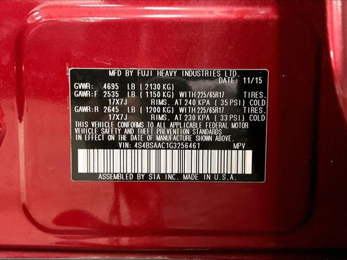 Used 2016 Subaru Outback 2.5i AWD/4WD image 33