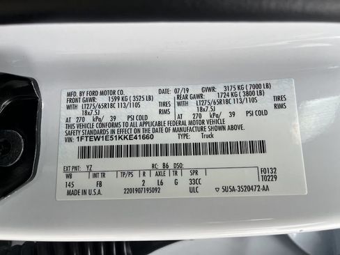 Used 2019 Ford F150 XLT w/ Equipment Group 302A Luxury AWD/4WD image 7