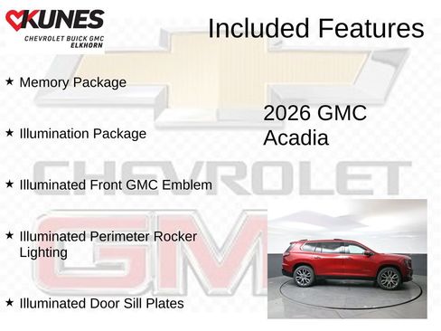 New 2026 GMC Acadia Denali Ultimate w/ LPO, Illumination Package AWD/4WD image 2