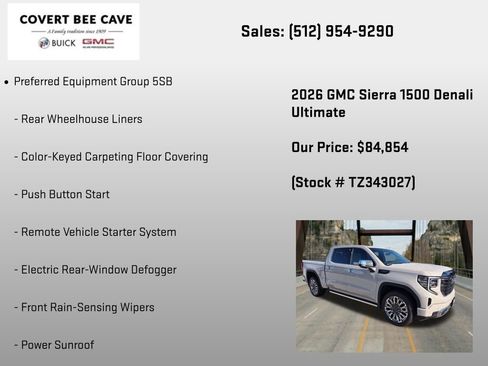 New 2026 GMC Sierra 1500 Denali Ultimate AWD/4WD image 12
