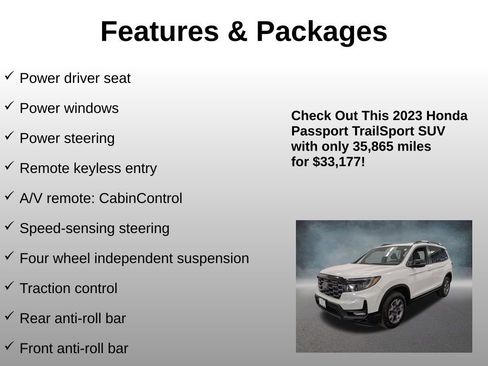 Certified 2023 Honda Passport TrailSport image 12