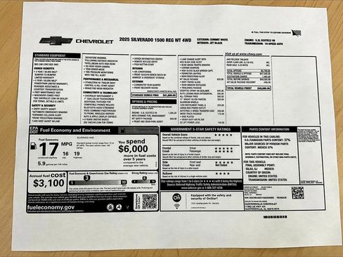 New 2025 Chevrolet Silverado 1500 W/T w/ WT Safety Package image 12