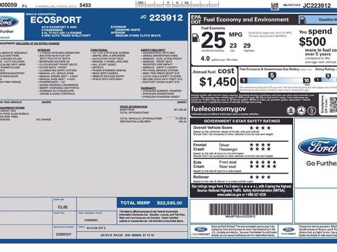 Used 2018 Ford EcoSport S AWD/4WD image 4