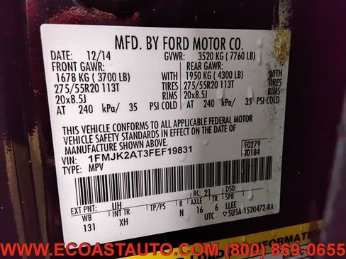 Used 2015 Ford Expedition EL Limited AWD/4WD image 18
