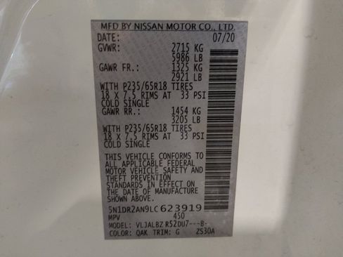 Used 2020 Nissan Pathfinder S FWD image 33