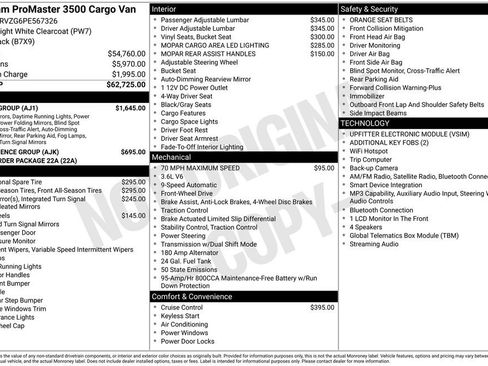 Used 2023 RAM ProMaster 3500 w/ Safety Group FWD image 35
