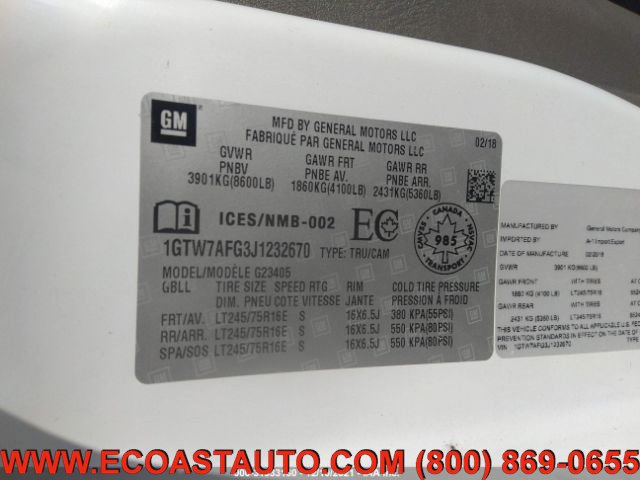 Used 2018 GMC Savana 2500 w/ Driver Convenience Package RWD image 10