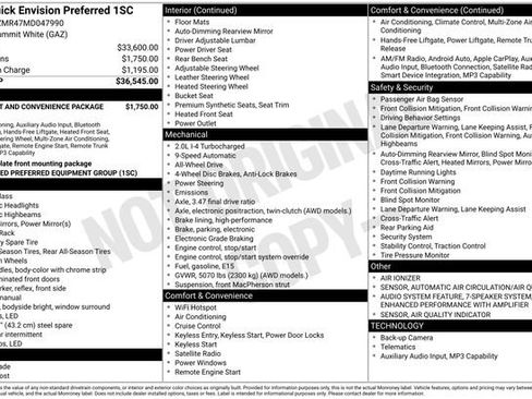 Used 2021 Buick Envision Preferred image 13