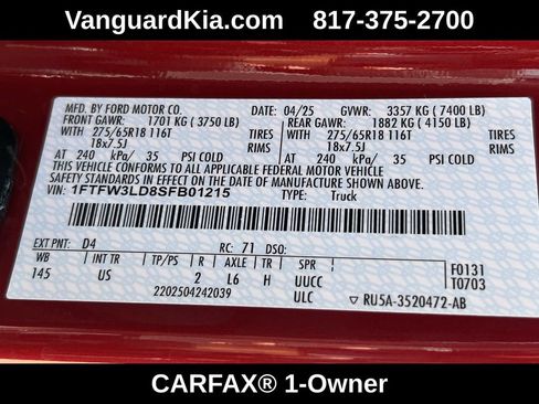 Used 2025 Ford F150 XLT w/ Equipment Group 301A Standard AWD/4WD image 34