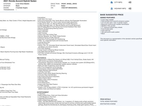 Used 2021 Honda Accord Hybrid image 3