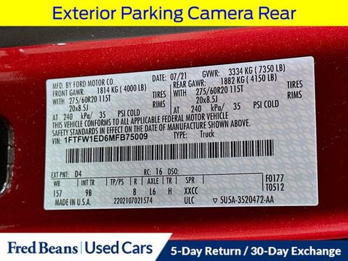 Certified 2021 Ford F150 Platinum w/ Equipment Group 701A High AWD/4WD image 38