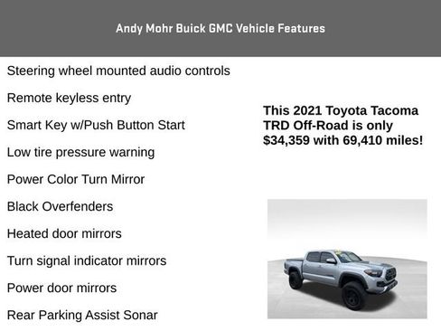 Used 2021 Toyota Tacoma TRD Off-Road AWD/4WD image 12