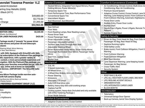 Used 2023 Chevrolet Traverse Premier w/ Redline Edition AWD/4WD image 32