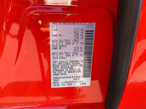 New 2025 Nissan Frontier PRO-4X w/ Pro Convenience Package image 13