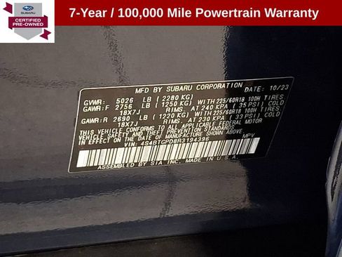 Certified 2024 Subaru Outback Touring XT AWD/4WD image 29