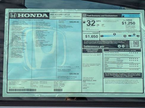 New 2025 Honda Accord LX image 17