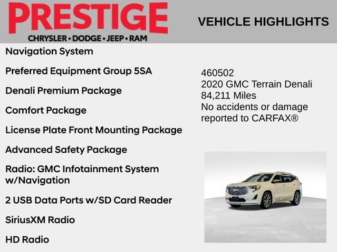 Used 2020 GMC Terrain Denali w/ Denali Premium Package FWD image 2