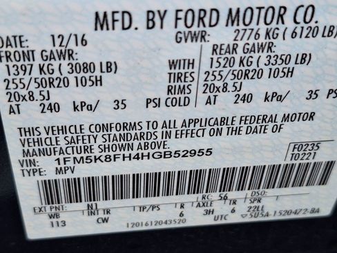 Used 2017 Ford Explorer Limited w/ Equipment Group 301A image 52