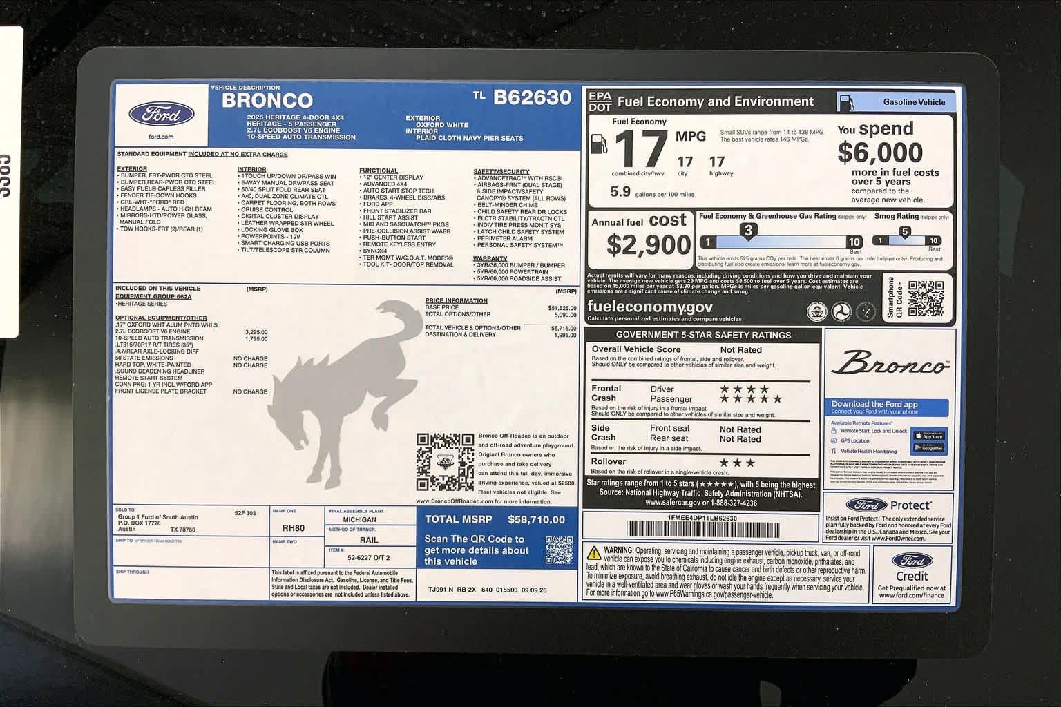 New 2026 Ford Bronco Heritage Edition AWD/4WD image 21