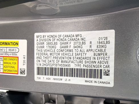 New 2026 Honda Civic Sport image 18