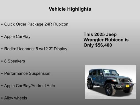 New 2025 Jeep Wrangler Unlimited Rubicon w/ XTREMEE 35" Tire Package image 5