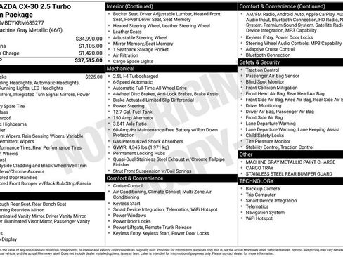 Used 2024 MAZDA CX-30 2.5 Turbo w/ Premium Package image 37