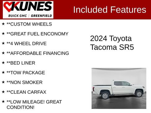 Used 2024 Toyota Tacoma SR5 AWD/4WD image 3