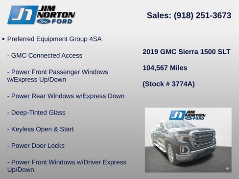 Used 2019 GMC Sierra 1500 SLT AWD/4WD image 8