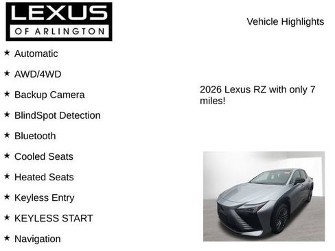Used 2026 Lexus RZ 450e AWD image 7