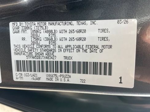 New 2026 Toyota Tundra Platinum AWD/4WD image 33