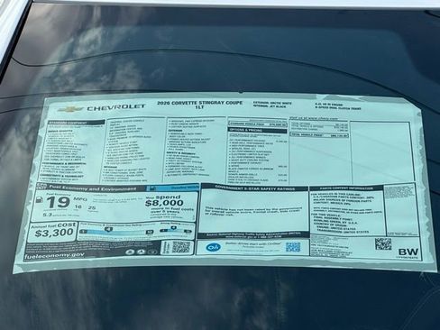 New 2026 Chevrolet Corvette Stingray Coupe w/ Z51 Performance Package image 30