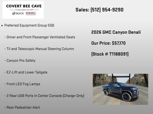 New 2026 GMC Canyon Denali w/ LPO, Denali Black Edition AWD/4WD image 24