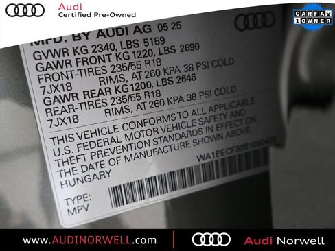 Certified 2025 Audi Q3 2.0T Premium Plus w/ Premium Plus Package image 3