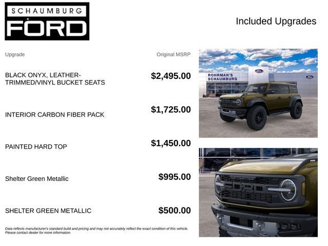 New 2026 Ford Bronco Raptor w/ Interior Carbon Fiber Pack AWD/4WD image 4