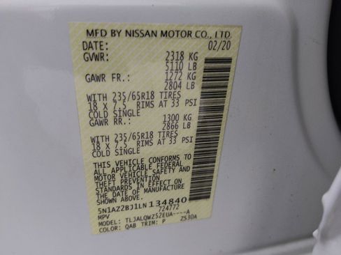 Used 2020 Nissan Murano SV FWD image 33