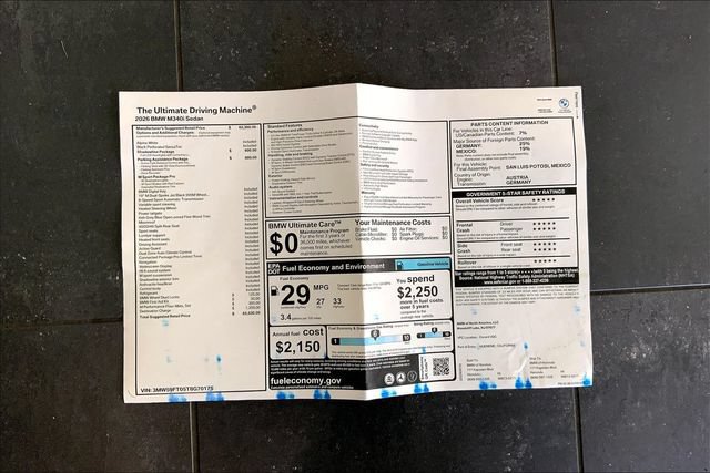New 2026 BMW M340i w/ Parking Assistance Package RWD image 14
