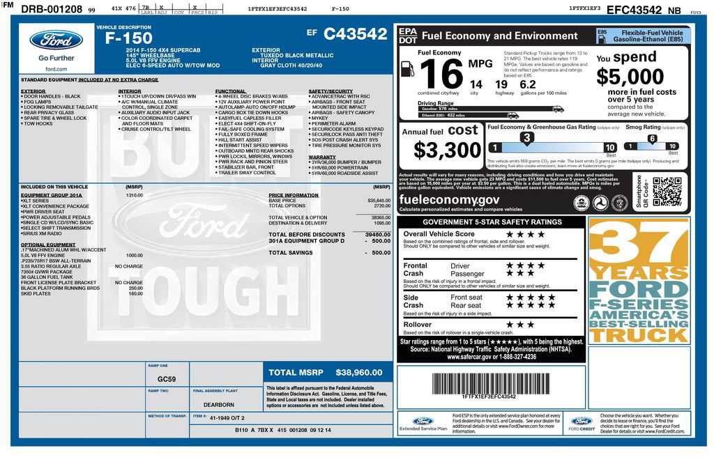 Used 2014 Ford F150 XLT w/ Equipment Group 301A Mid AWD/4WD image 4