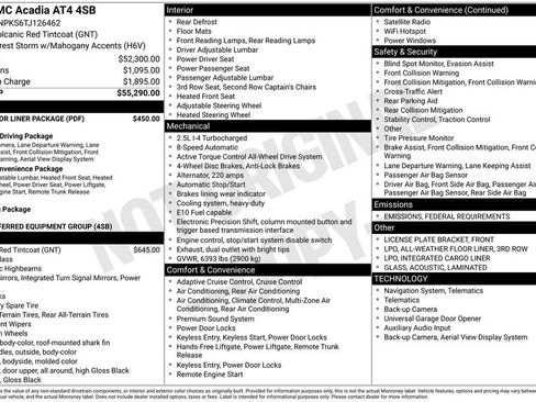 New 2026 GMC Acadia AT4 w/ LPO, Floor Liner Package image 6