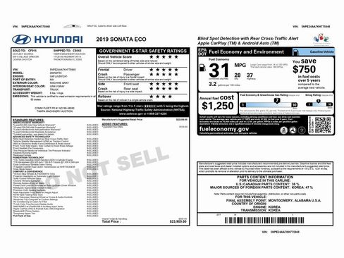 Used 2019 Hyundai Sonata ECO image 2