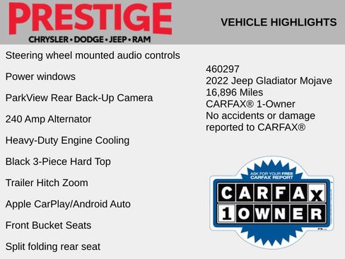 Used 2022 Jeep Gladiator Mojave w/ Trailer Tow Package AWD/4WD image 4
