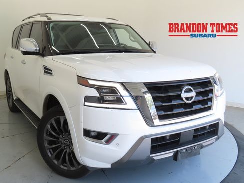 Used 2023 Nissan Armada Platinum w/ Captain's Chairs Package RWD image 1