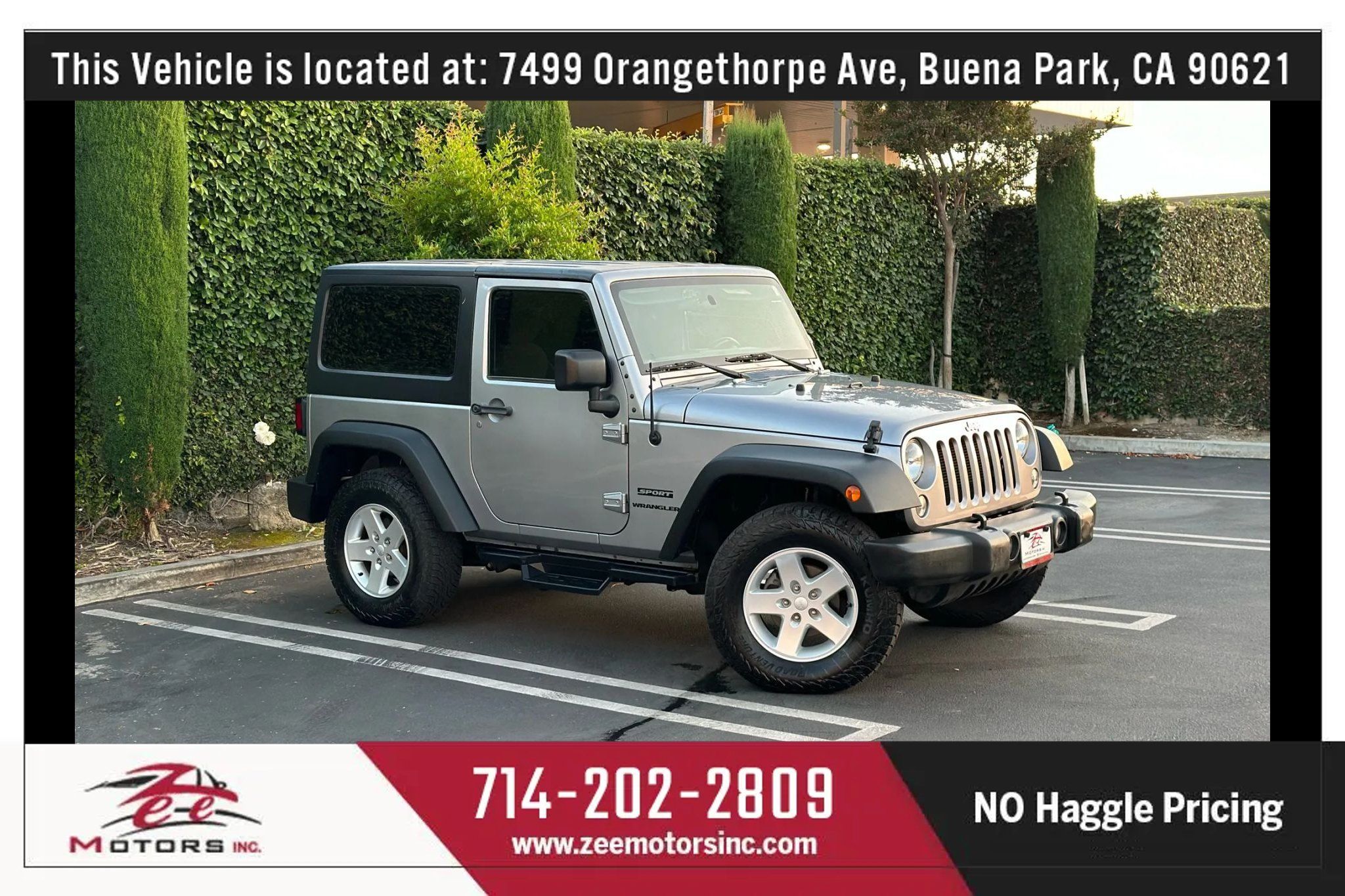 Used 2017 Jeep Wrangler Sport w/ Quick Order Package 24S AWD/4WD image 1